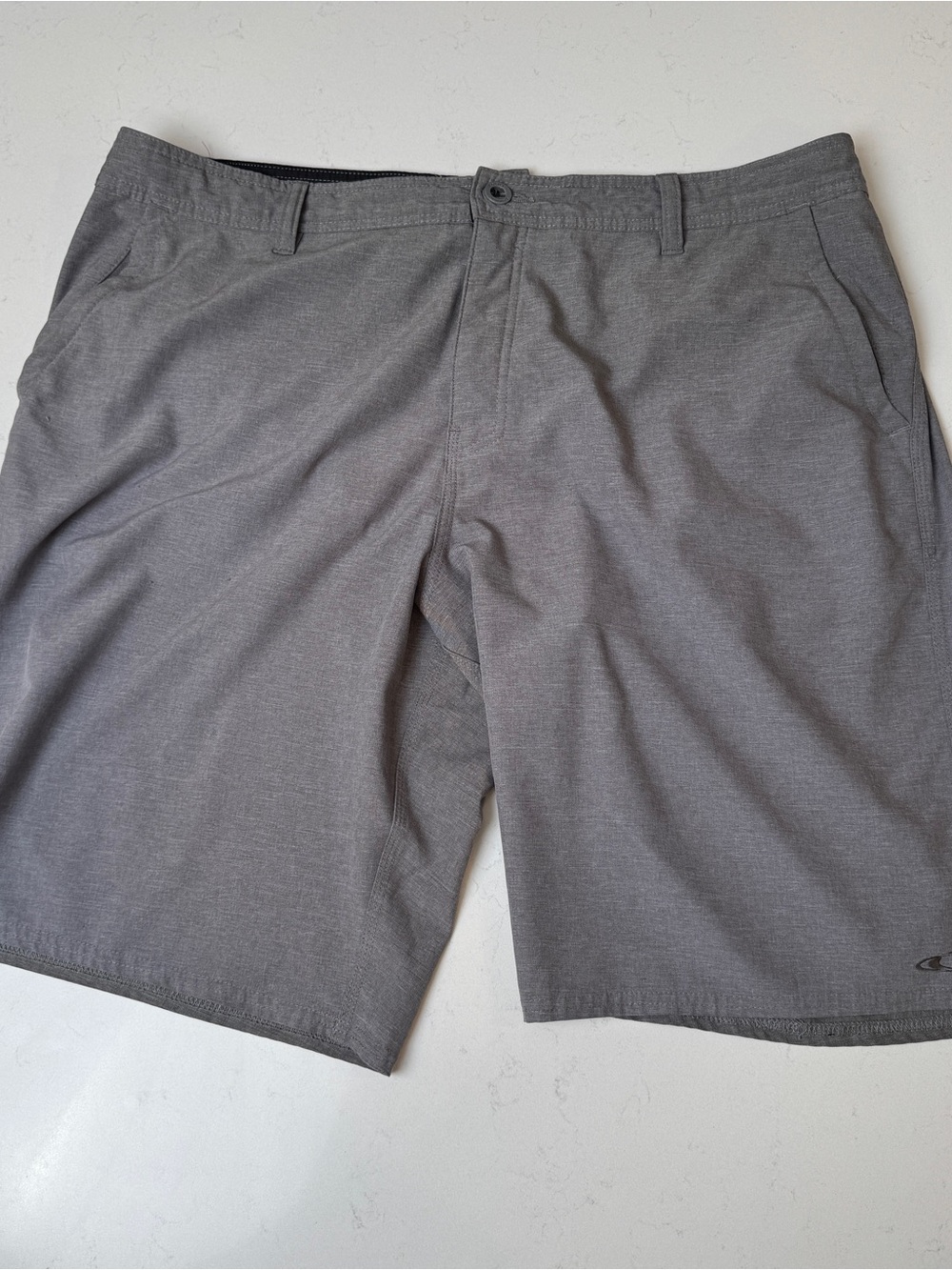 O'Neill Men's Gray Flat Front Stretch Shorts